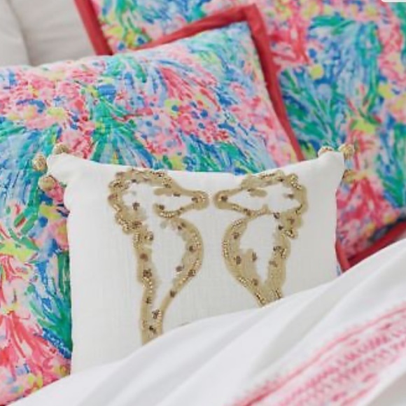 Lilly Pulitzer Other - Lilly Pulitzer Hold Your Horses Embroidered Reversible Throw Pillow 12” Square